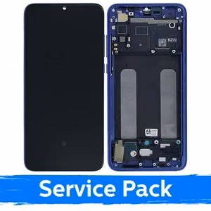 LCD-näyttö yhteensopiva Xiaomi Mi 9 Lite kehyksellä / Aurora Blue / (Service Pack)