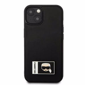 Karl Lagerfeld KLHCP13S3DKPK iPhone 13 mini 5,4 "musta / musta kovakotelo Ikonik Patch