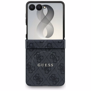 Musta Guess 4G Classic MagSafe -suojakuori Samsung Galaxy Z Flip8 -puhelimelle
