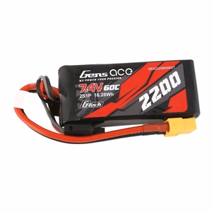 GensAce G-Tech LiPo 2200 mAh 7,4 V 60C 2S1P XT60 -akku