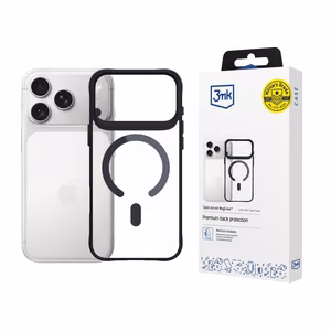 3mk Satin Armor MagCase iPhone 17 Pro:lle - läpinäkyvä musta