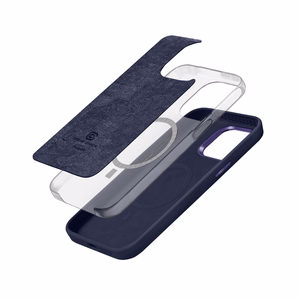 Crong Color Cover LUX Magnetic suojakuori iPhone 15 Pro -laitteelle, MagSafe-yhteensopiva, tummansininen