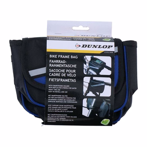 Dunlop-polkupyörän runkolaukku, musta / sininen