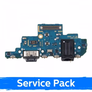 Charging Port Compatible With Samsung A525 A52 4G / A526 A52 5G With Flex / Plata (Service Pack)