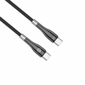 Forever Sleek -kaapeli USB-C - USB-C 1,0 m 60W musta