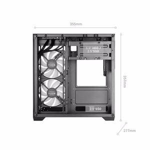 Mars Gaming MCVIEW3 – Mini Tower computer case, black