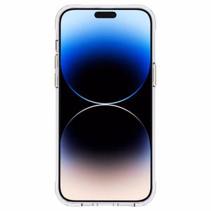 Rifle Paper Clear suojakuori iPhone 14 Pro -laitteelle, kullanvärisellä koristelulla, Rose Garden -kuvioinen