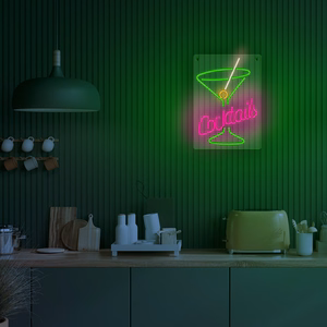 Neon PLEXI LED COCKTAILS vaaleanpunainen vihreä FPNE02X Forever Light