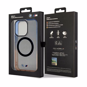 BMW Gradient Bumper MagSafe -suojakuori iPhone 15 Pro Maxille - harmaa