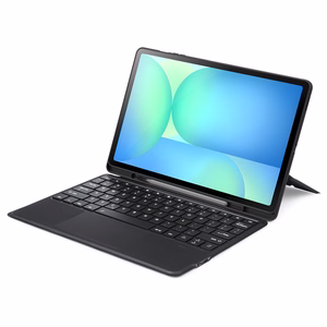 Dux Ducis DK -sarjan näppäimistökotelo Samsung Tab S10 FE+ (Plus) -mallille taustavalaistuksella, musta