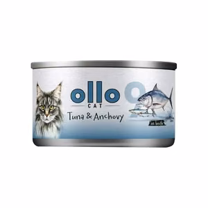 Ollo Cat No. 9 – kissan märkäruoka, tonnikalaa ja anjovista liemessä, 70 g