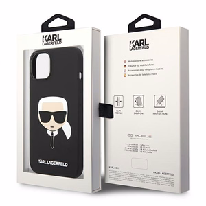 Karl Lagerfeld Silicone Karl's Head MagSafe suojakuori iPhone 14 Plus:lle - musta