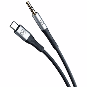 Audiokaapeli 3mk USB-C - 3,5mm 1,0m musta