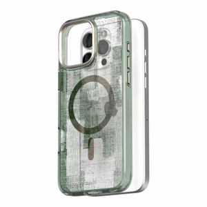 Moshi iGlaze MagSafe suojakuori iPhone 16 Pro Max -laitteelle, Sunlit Green -värinen