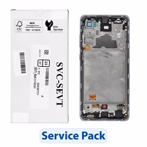 ServicePack LCD-näyttö SAMSUNG A72 A725F GH82-25460C violetti