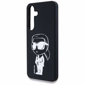 Karl Lagerfeld HC Magneettinen Silikoninen Graffiti Ikonik Suojakuori Samsung Galaxy S25 Musta