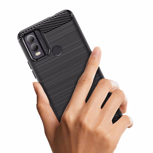 Carbon Case silikoninen suojakuori Nokia C22:lle - musta