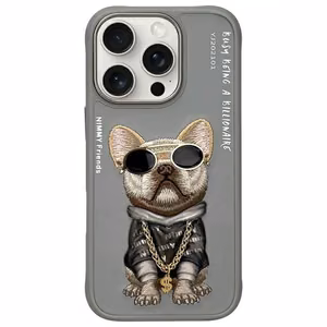 NIMMY Suojakuori GLASSES COOL DOG iPhone 16 Pro Max:lle harmaa