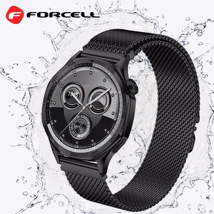 Hihna Samsung Galaxy Watch:lle Forcell F-Design FS10 magneettinen teräs 20 mm musta