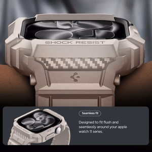 Spigen Rugged Armor Pro V2 Apple Watch 10/11 46mm Dune Beige