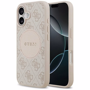 Guess 4G Circle Classic Logo MagSafe -suojakuori iPhone 17 - pinkki