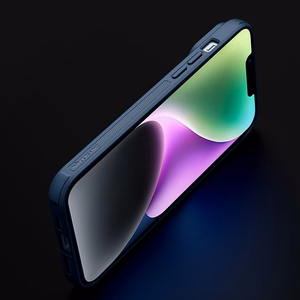 Nillkin Textured S Case iPhone 14 Pro Max panssaroitu suojus, jossa kameran suojus tummanvihreä