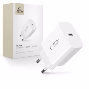 Tech-Protect NC20W seinälaturi USB-C-portilla - valkoinen
