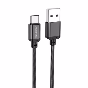 Borofone BX87 Sharp USB - Type-C Kaapeli 3A 1m - musta