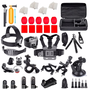 Universaali 63-in-1 tarvikesarja GoPro, DJI, Insta360, SJCam, Eken action-kameroille (GoPro 63-in-1 set)