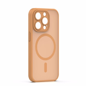 Mag Matt case for iPhone 15 Pro 6,1" brown camera protection