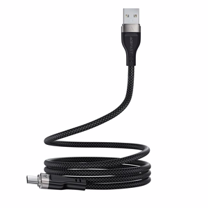 Acefast C11-04 USB-A - USB-C 3A Kaapeli 1,2m magneettinen punottu - musta