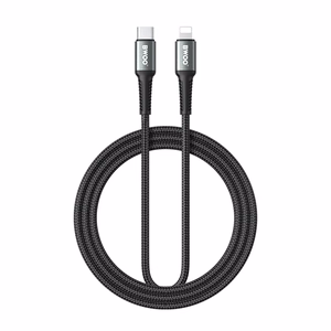 BWOO punottu kaapeli USB-C - Lightning 3m 30W musta