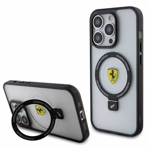 Ferrari FEHMP15LUSCAH iPhone 15 Pro 6.1 läpinäkyvä kovakuori Ring Stand 2023 Collection MagSafe