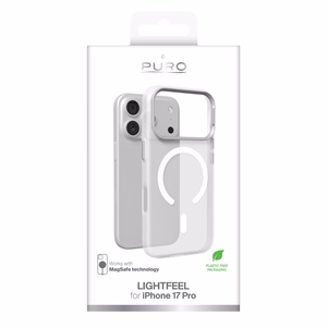 Puro Lightfeel iPhone 17 Pro Suojakuori yhteensopiva MagSafe-n kanssa - läpinäkyvä ja valkoinen