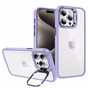 Tel Protect Kickstand Suojakuori + kameran lasi (linssi) iPhone 13 Pro Max:lle vaaleanvioletti