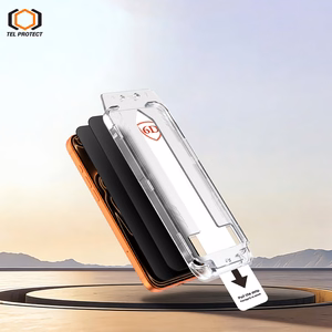 Tel Protect Dust-Free Easy Fit Privacy Full Glue 6D karkaistu lasi Iphone 15 Pro musta - 2 kpl