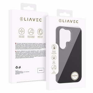 Liavec Silky suojakuori metallisella kamerakehyksellä Samsung Galaxy S26 Ultra -puhelimelle musta