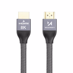 Wozinsky HDMI 2.1 -kaapeli 8K 60 Hz 48 Gbps / 4K 120 Hz / 2K 144 Hz 5 m hopea (WHDMI-50)