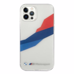 BMW Motorsport Tricolor Kotelo iPhone 12 Pro Max - läpinäkyvä - läpinäkyvä