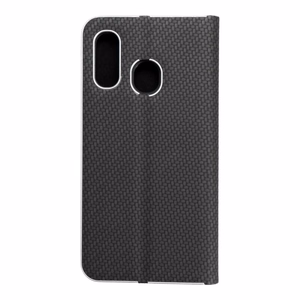 LUNA Book Carbon puhelinkotelo SAMSUNG A40 musta