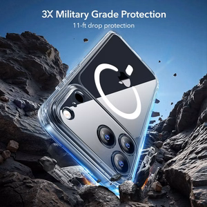 ESR Classic Hybrid MagSafe + Karkaistu lasi -setti iPhone 17 Pro Max:lle - Kirkas