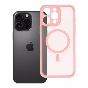 Suojakuori iPhone 16 PRO MAX:lle Full Matte Mag Cover yhteensopiva MagSafe vaaleanpunainen