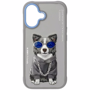 Nimmy Glasses Cool Nag Suojakuori iPhone 17:lle - Harmaa