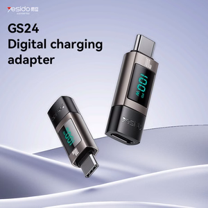 Yesido Adapter OTG GS24 - Typ C (male) to Type C (female) - with LCD display black