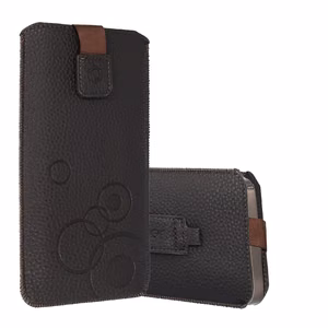 WONDER Deko Pouch Case (koko XXL) Samsung S25 Ultra/S24 Ultra/M35/M23/A16 5G/Xiaomi Redmi 14C:lle suklaa