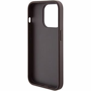 Guess Grip Stand 4G Triangle Strass Suojakuori iPhone 15 Prolle - ruskea