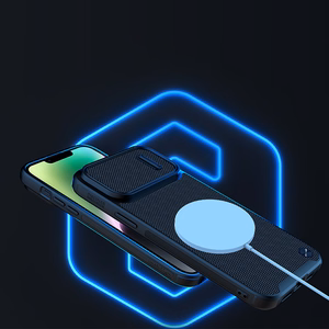 Nillkin Textured S Case iPhone 14 Pro Max panssaroitu suojus, jossa kameran suojus tummanvihreä