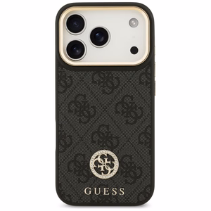 GUESS Suojakuori IPHONE 17 Pro MagSafe GUHMP17LP4GRMDEK (PU W/ 4G Strass Logo) musta