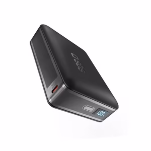 SBS HD 30W 10000mAh USB-C varavirtalähde LCD-näytöllä - musta