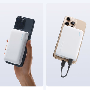 Cuktech WPB100N varavirtalähde 10 000 mAh, 20 W, magneettikiinnityksellä ja jalustalla – valkoinen